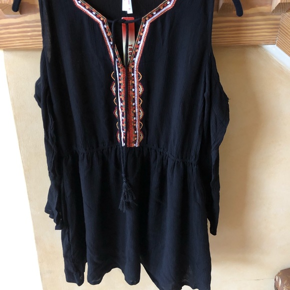 True Destiny Embroidered Cold Shoulder Dress - Picture 6 of 7